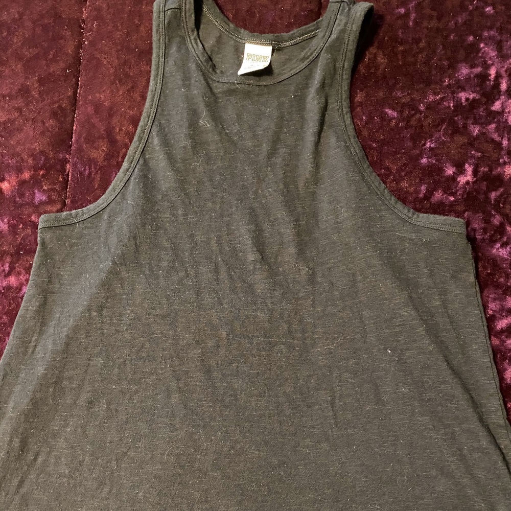 Black tank, muscle tee
